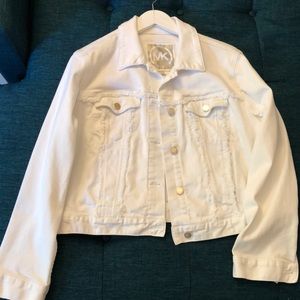 MICHAEL KORS XL WHITE DENIM JACKET